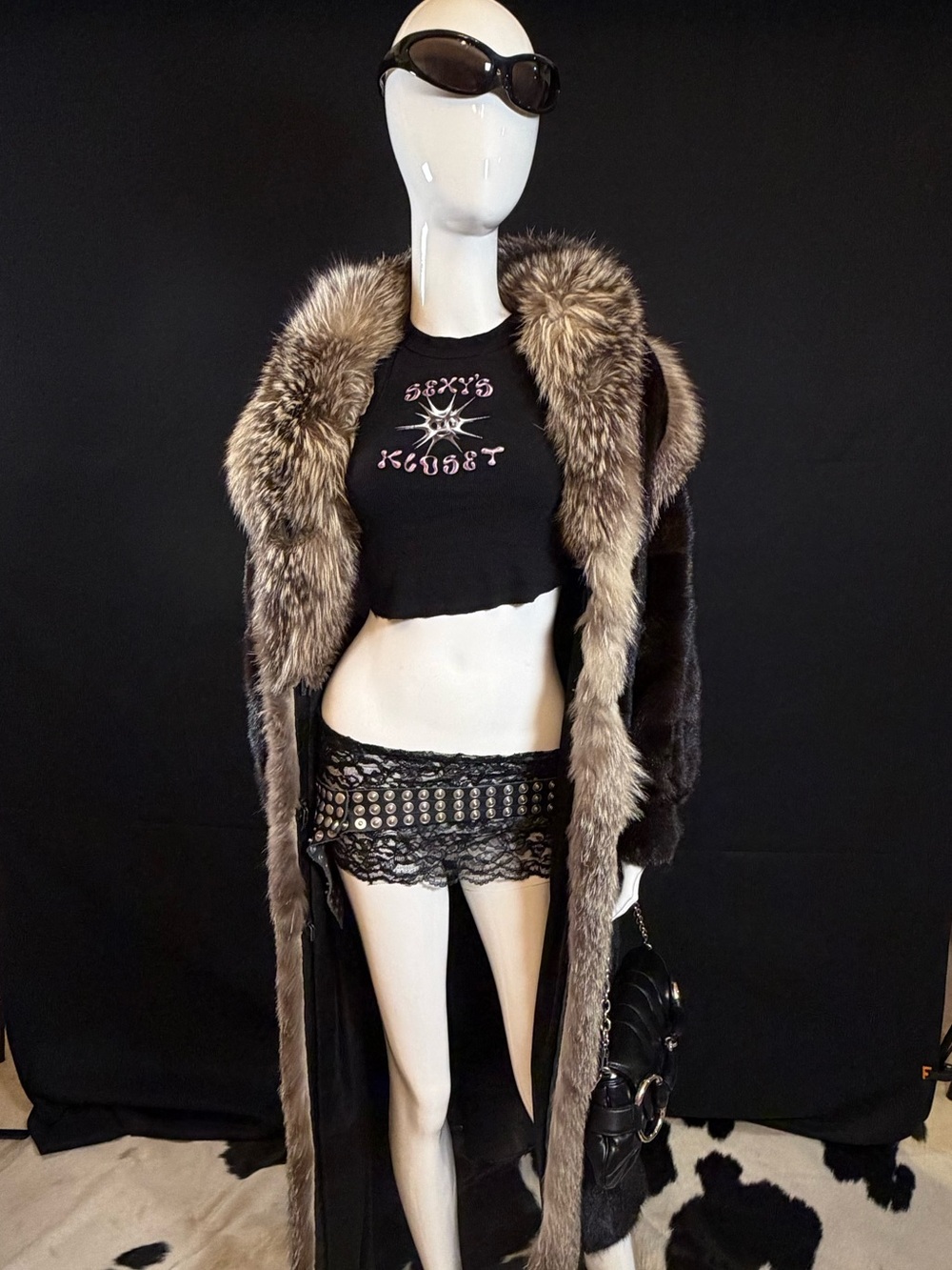 Real fur coat